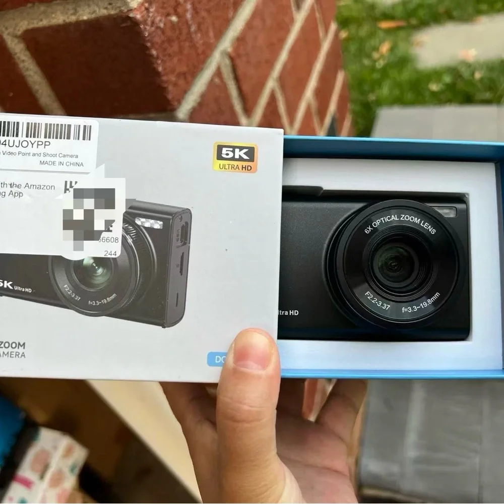 96MP Black 5K Digital Camera with Dual Lens